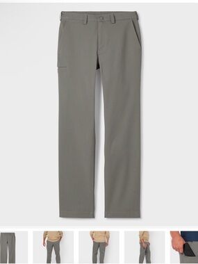 Duluth Trading Co Gray Straight-Leg Performance Chinos